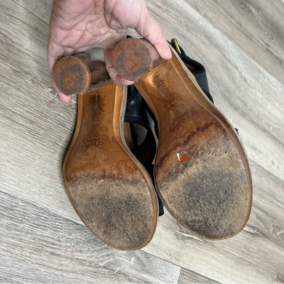 CÉLINE PARIS Leather Sling Back Sandals EU 38.5 - Picture 14 of 16